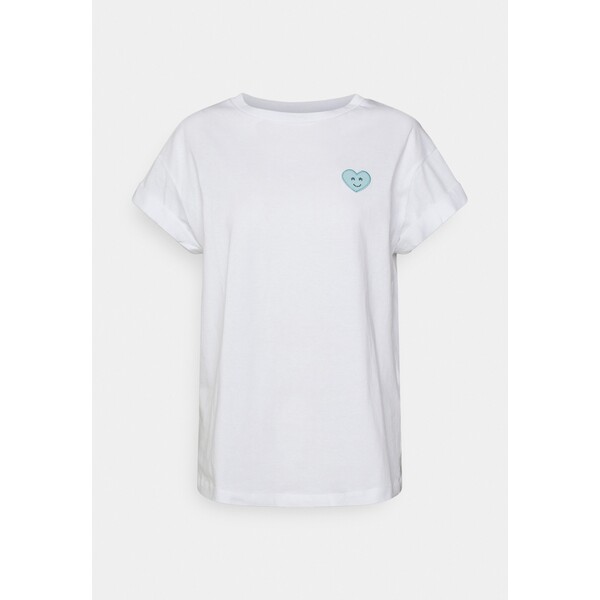 Rich & Royal BOYFRIEND SPARKLE T-shirt z nadrukiem white RI521D0F7-A11