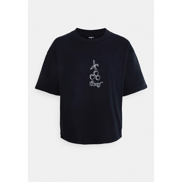 Obey Clothing HANGING CHERRIES T-shirt z nadrukiem off black OB021D04B-Q11