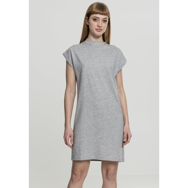 Urban Classics LADIES TURTLE EXTENDED SHOULDER DRESS Sukienka z dżerseju grey UR621C00N-C11