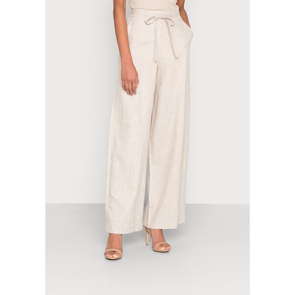 Selected Femme VIENNA WIDE PANT Spodnie materiałowe beige SE521A0LI-B11