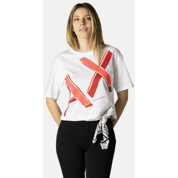 Armani Exchange T-shirt z nadrukiem white ARC21D045-A11