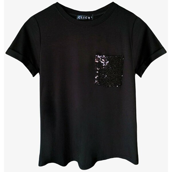 CLICK SIMA T-shirt z nadrukiem black CBH21D003-Q11