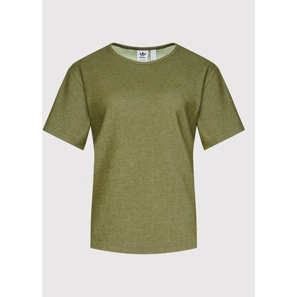 adidas T-Shirt Rib HF2096 Zielony Regular Fit