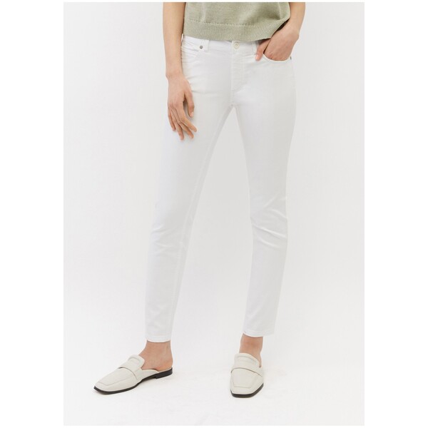 Marc O'Polo SLIM FIT Spodnie materiałowe white MA321A0KN-A11