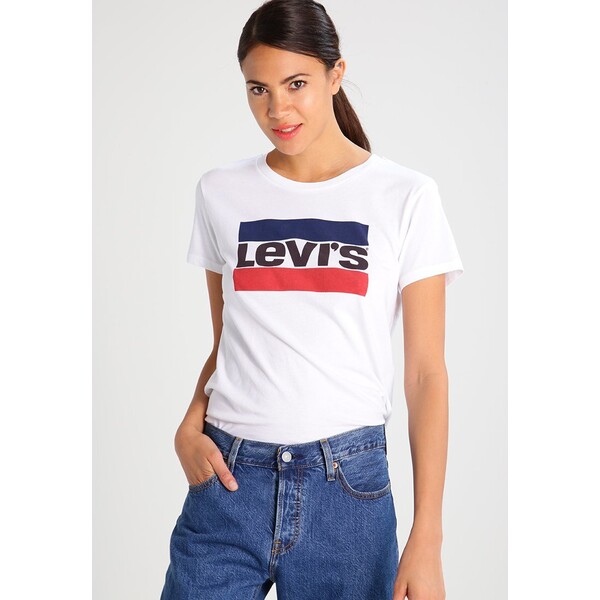 Levi's® THE PERFECT T-shirt z nadrukiem white LE221D033-A13