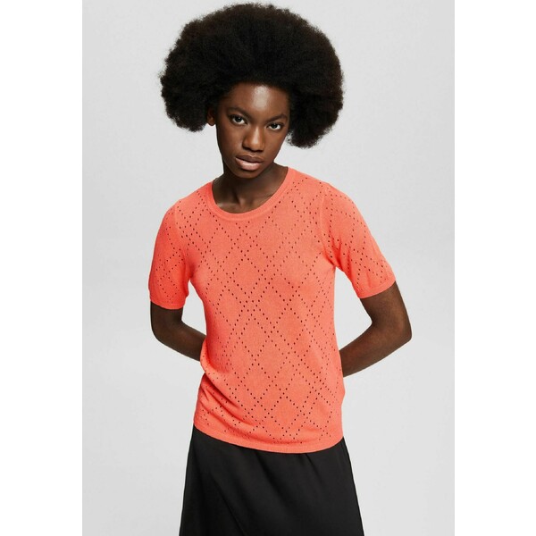 Esprit Collection T-shirt basic coral orange ES421D0RZ-H11