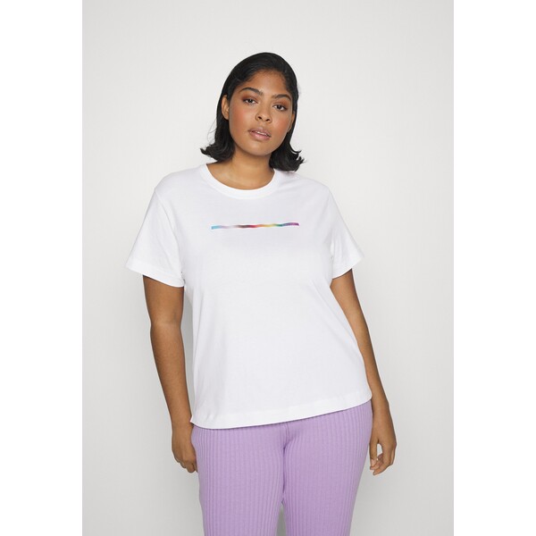 Calvin Klein Curve INCLUSIVE PRIDE MODERN T-shirt z nadrukiem bright white C6E21D00B-B11