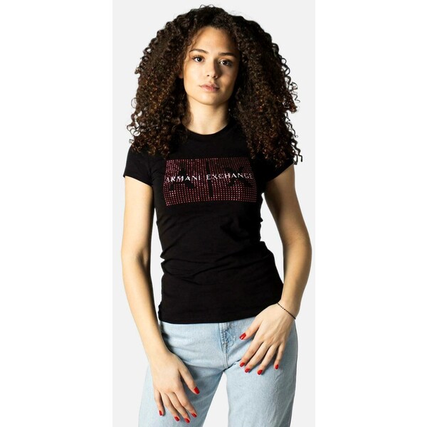 Armani Exchange LYTAP T-shirt z nadrukiem black ARC21D04O-Q11