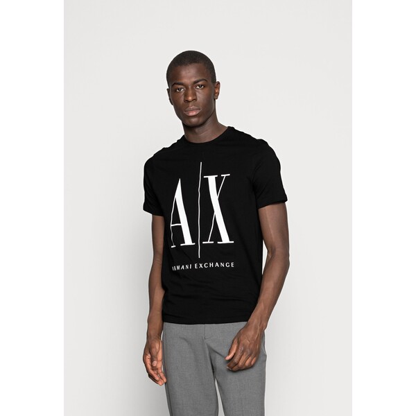 Armani Exchange T-shirt z nadrukiem black ARC22O02J-Q11