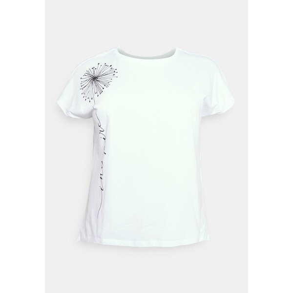 Anna Field Curvy T-shirt z nadrukiem white AX821D05U-A11