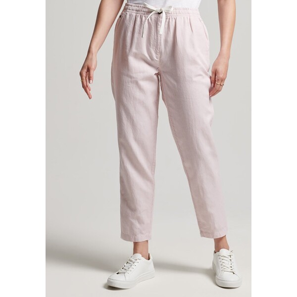Superdry Spodnie materiałowe thin pink stripe SU221A0G8-J11