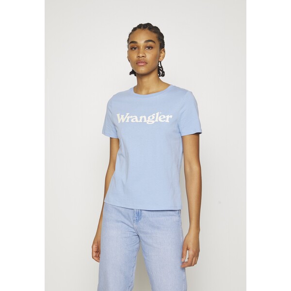 Wrangler REGULAR TEE T-shirt z nadrukiem della robia blu WR121D05D-K11