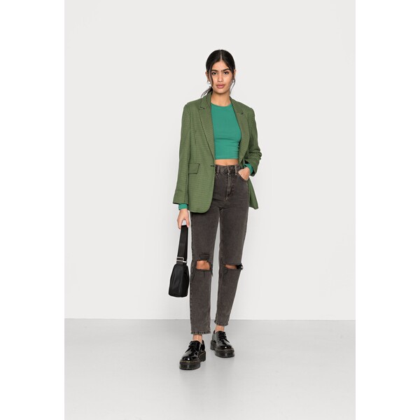 Weekday MINI LONGSLEEVE 2 PACK Bluzka z długim rękawem green medium + black WEB21D08R-M11