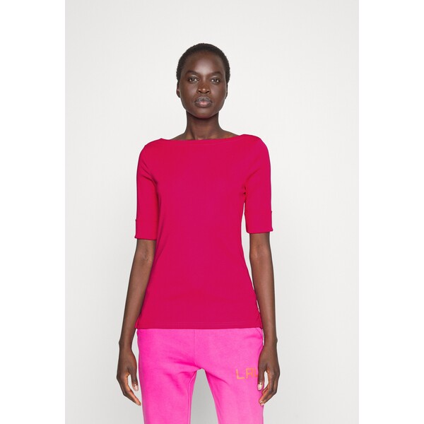 Lauren Ralph Lauren JUDY ELBOW SLEEVE T-shirt basic sport pink L4221D09M-J16