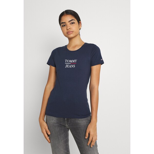 Tommy Jeans ESSENTIAL T-shirt z nadrukiem twilight navy TOB21D0CD-K11