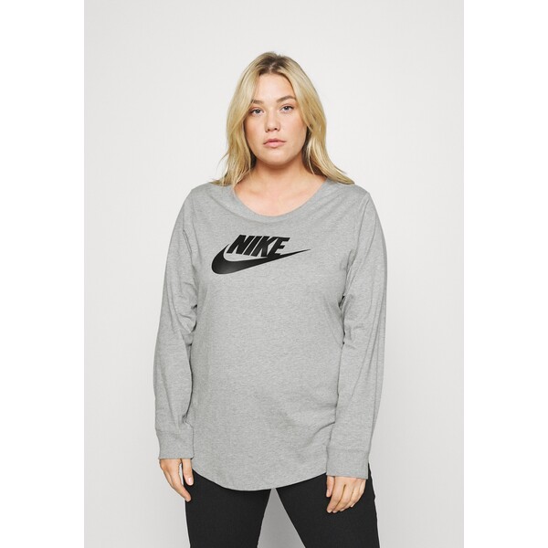 Nike Sportswear PLUS Bluzka z długim rękawem grey heather/white NI121D0NB-C11