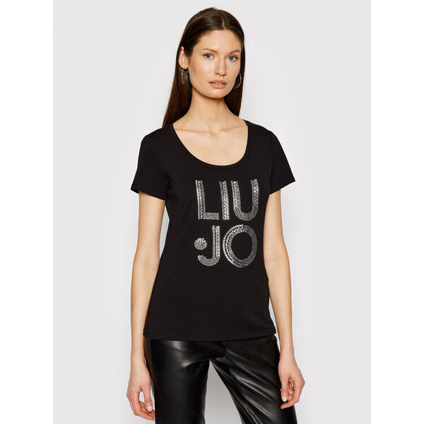 Liu Jo T-Shirt WA1138 J5003 Czarny Slim Fit