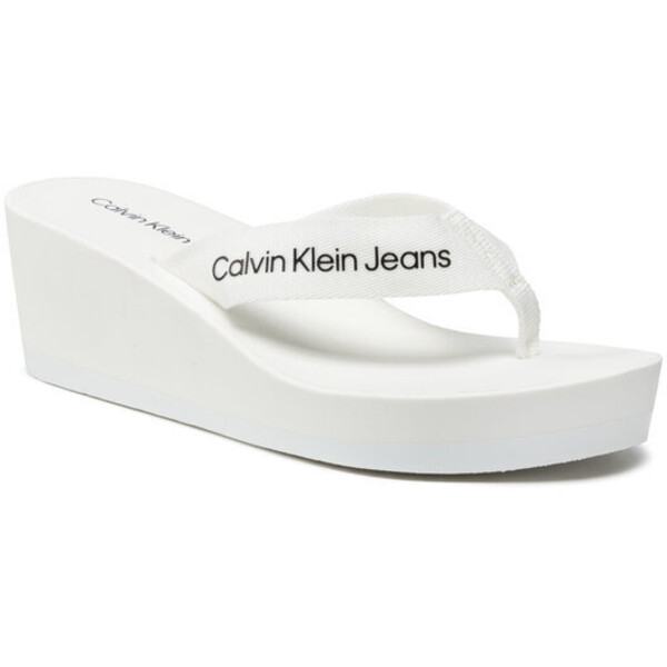 Calvin Klein Jeans Japonki Beach Sandal Monogram YW0YW00643 Biały