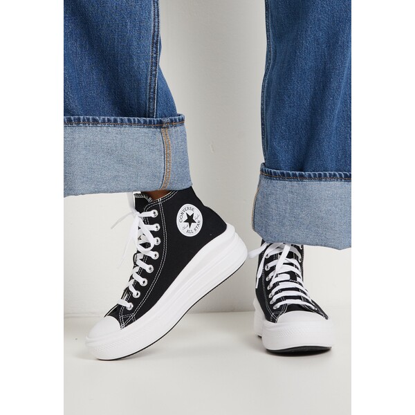 Converse CHUCK TAYLOR ALL STAR MOVE Sneakersy wysokie black/natural ivory/white CO411A19X-Q11