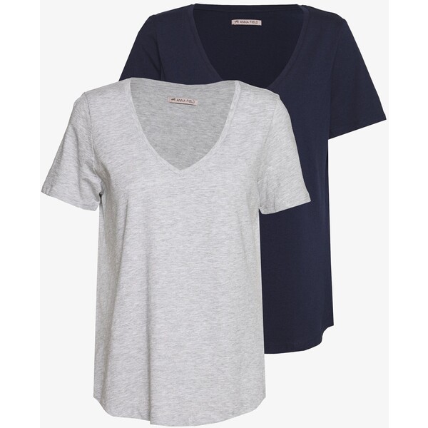 Anna Field T-shirt basic mottled light grey/blue AN621D0RQ-C11