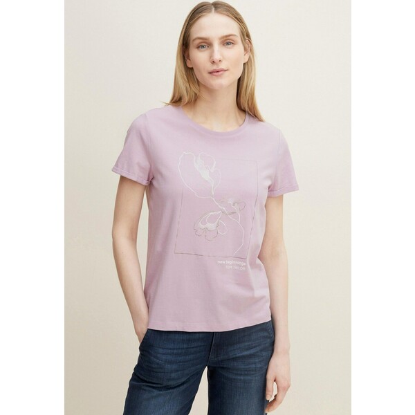 TOM TAILOR T-shirt z nadrukiem iris flower TO221D1CY-I11