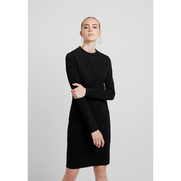 Urban Classics LADIES PEACHED DRESS Sukienka etui black UR621C016-Q11