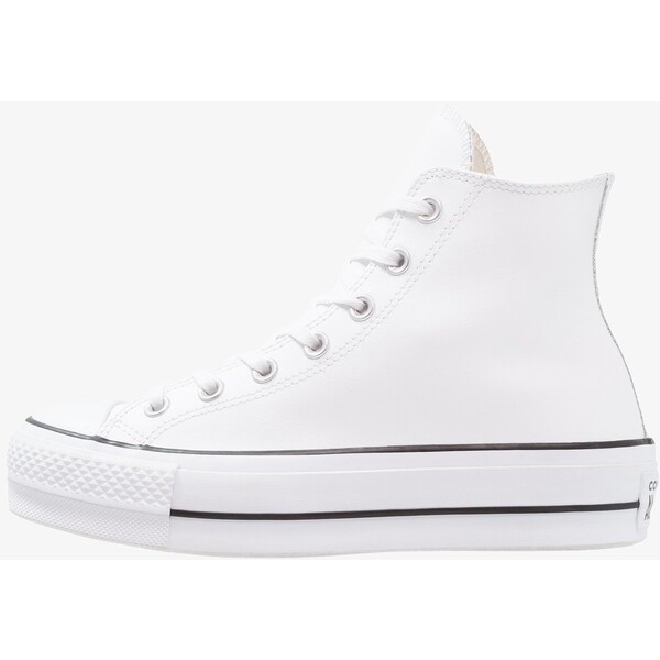 Converse CHUCK TAYLOR ALL STAR LIFT CLEAN Sneakersy wysokie white/black CO411A0QN-A11