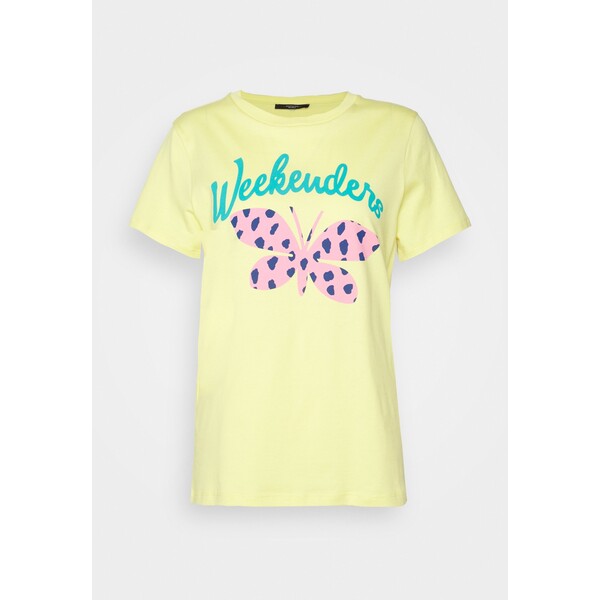 WEEKEND MaxMara SUVI T-shirt z nadrukiem limone MW721D04R-E11