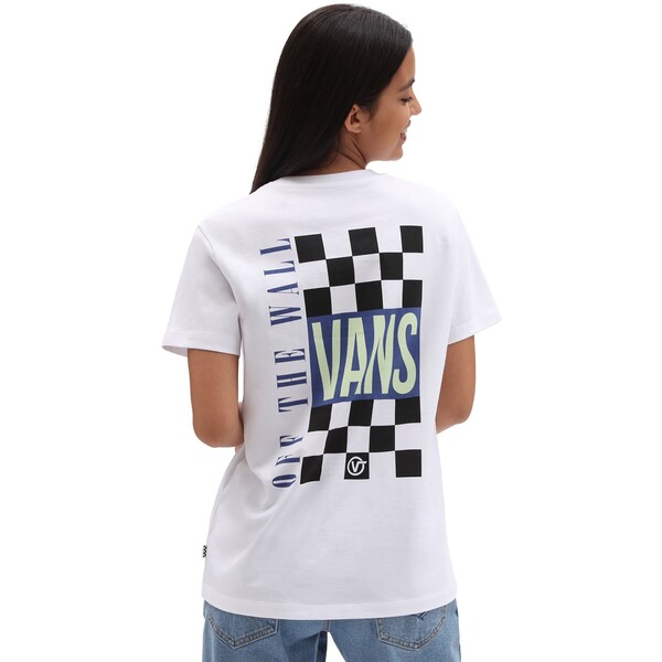 Vans SPIN WIN T-shirt z nadrukiem white VA221E01Q-A11