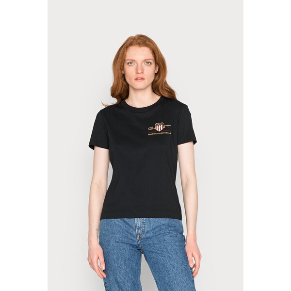 GANT ARCHIVE SHIELD T-shirt z nadrukiem black GA321D04K-Q11