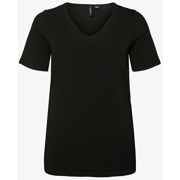 Vero Moda Curve V-AUSSCHNITT T-shirt basic black VEE21D04L-Q11