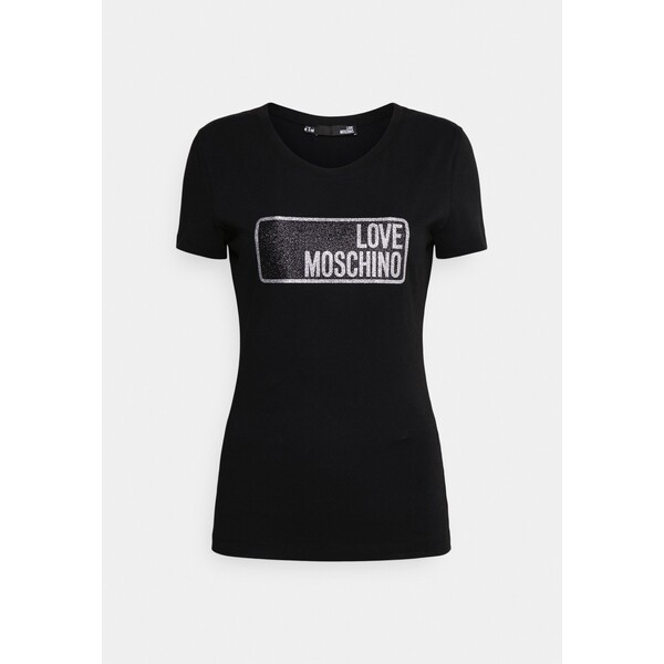 Love Moschino T-shirt z nadrukiem black LO921D084-Q11