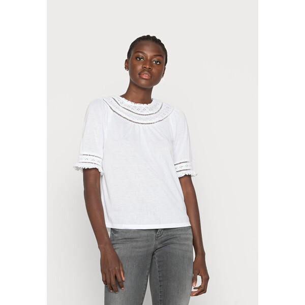 Marks & Spencer LADDER T-shirt z nadrukiem soft white QM421D07P-A11