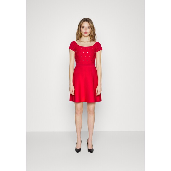 Elisabetta Franchi WOMAN'S DRESS Sukienka dzianinowa rosso fuoco EF121C0BA-G11