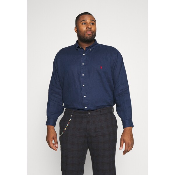 Polo Ralph Lauren Big & Tall LIGHTWEIGHT LINEN SHIRT Koszula newport navy P6222D00G-K11