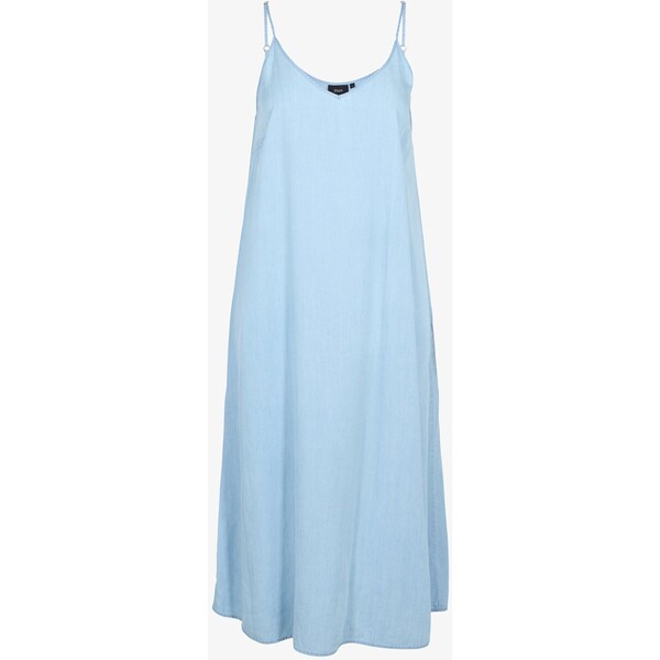 Zizzi Długa sukienka light blue denim Z1721C1A6-K11