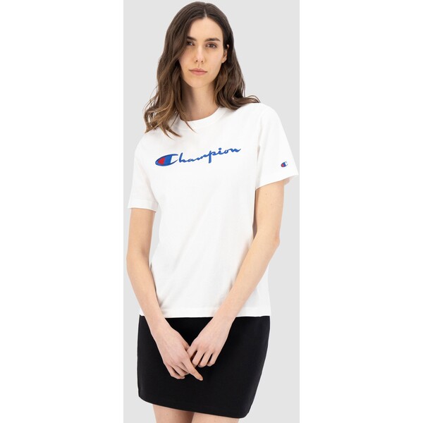 Champion Reverse Weave T-shirt z nadrukiem white C0T41D001-A11