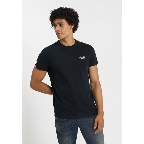 Superdry LABEL VNTGE T-shirt z nadrukiem eclipse navy SU222O0MI-K19