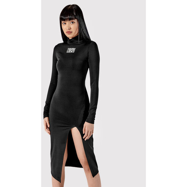 Togoshi Sukienka codzienna TG22-SUD021 Czarny Extra Slim Fit