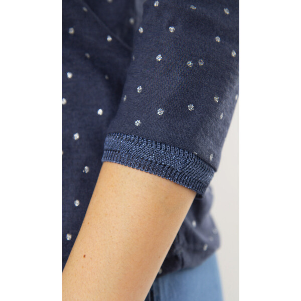 Quiosque Bawełniana bluzka z lamówką przy dekolcie 1OB006201