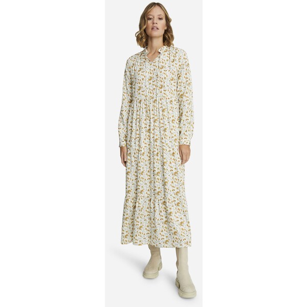 Smith&Soul RUFFLE NECK VOLANT Długa sukienka mint print SMF21C01I-A11