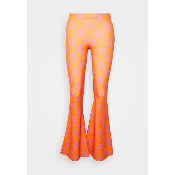 Vintage Supply STRETCH FLARES Spodnie materiałowe orange VIO21A009-H11