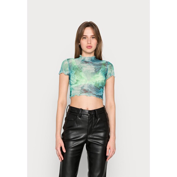 Nly by Nelly CROPPED T-shirt z nadrukiem ocean abstract NEG21E08P-K11