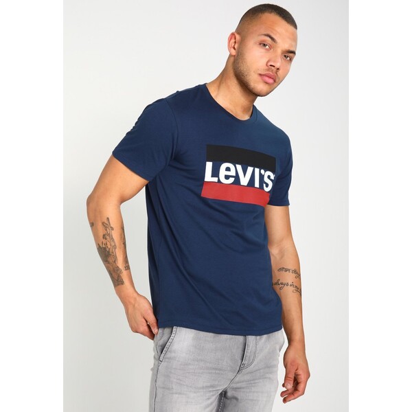 Levi's® SPORTSWEAR LOGO TEE T-shirt z nadrukiem navy LE222O01M-K11