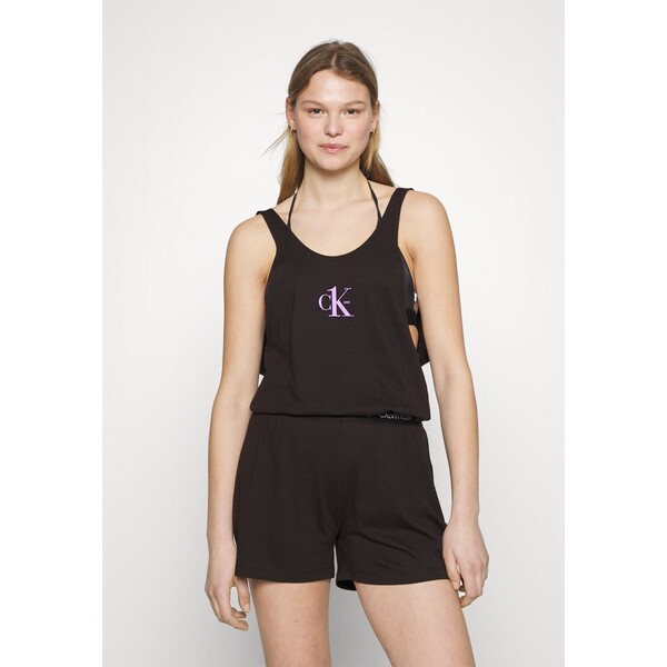 Calvin Klein Swimwear ROMPER Piżama black C1781H01Z-Q11