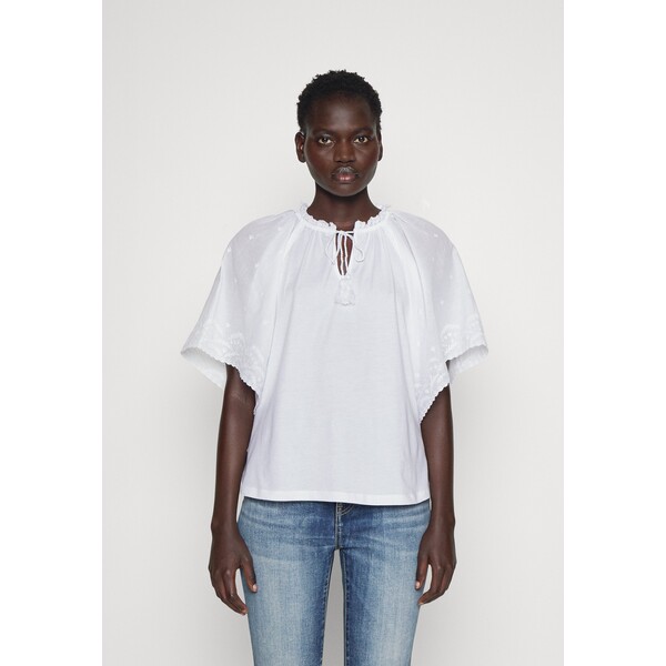 Lauren Ralph Lauren JANIYAH SHORT SLEEVE T-shirt z nadrukiem white L4221D0HY-A11