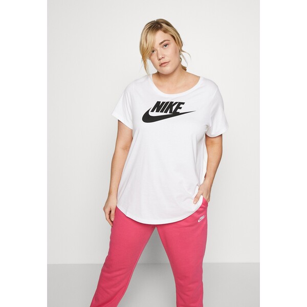 Nike Sportswear FUTURA PLUS T-shirt z nadrukiem white/black NI121D0FC-A11