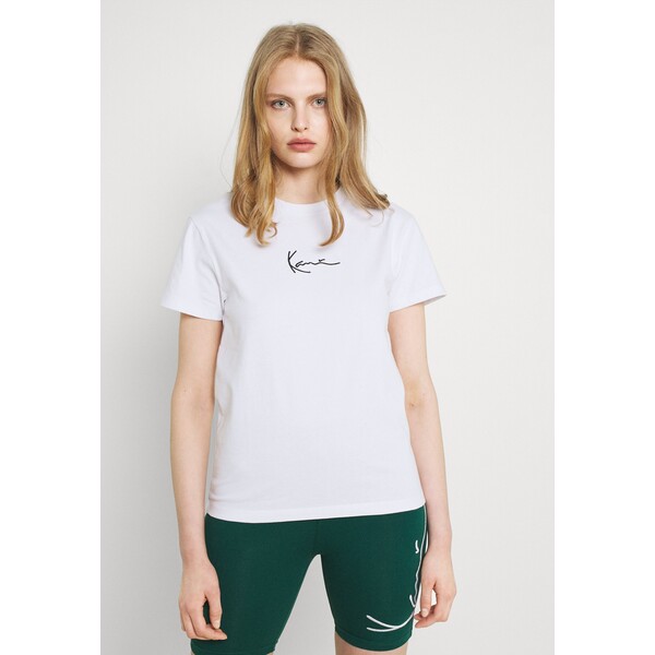 Karl Kani SMALL SIGNATURE TEE T-shirt z nadrukiem white KK121D04N-A11