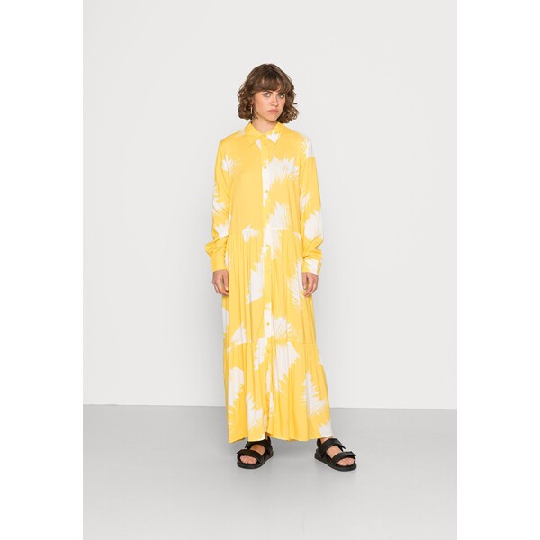 Monki Długa sukienka yellow MOQ21C0C5-E11