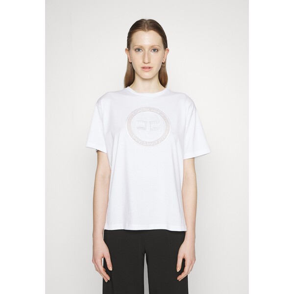 Elisabetta Franchi WOMEN'S T-shirt z nadrukiem gesso EF121D01G-A11